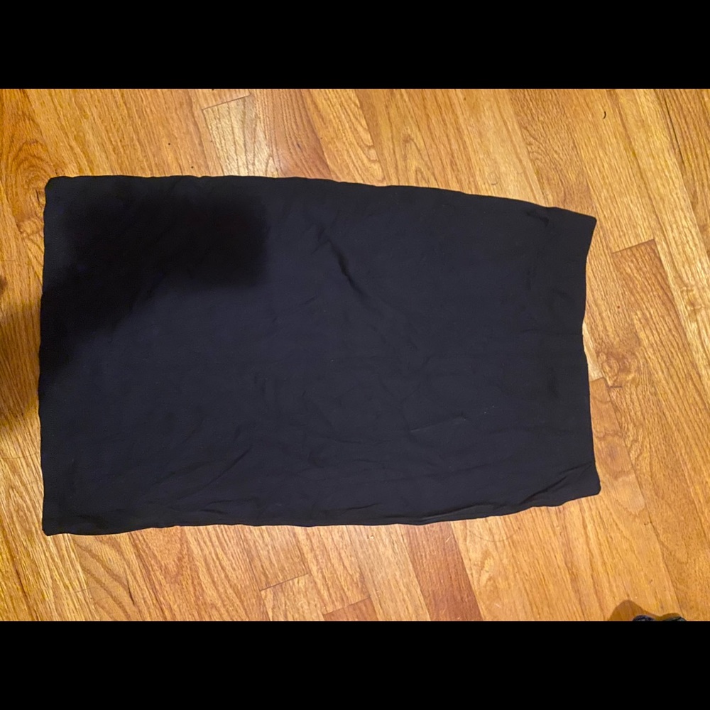 Midi black pencil skirt